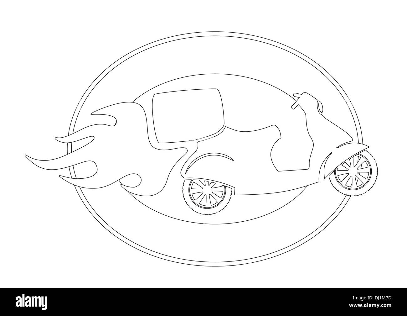 Vector Scooter Foto Stock