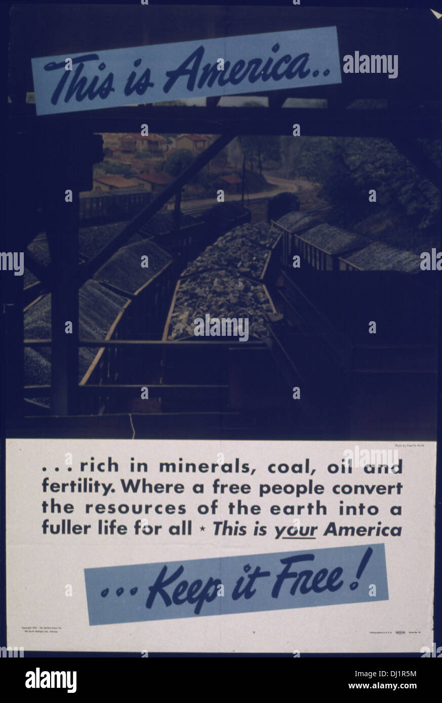 Questa è l'America... Ricco di minerali, carbone e petrolio e la fertilità. 749 Foto Stock