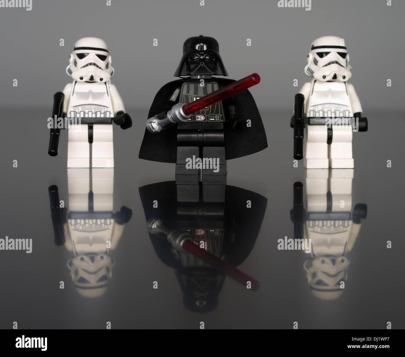 Lego Star Wars Minifigure Darth Vader / Storm Troopers Foto Stock