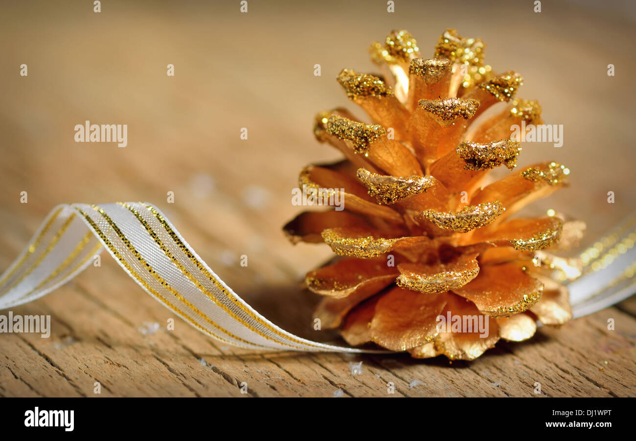 Pigne isolati su legno vecchio Foto Stock