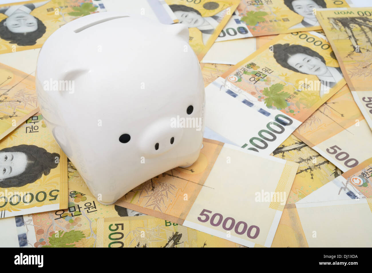 Moneta della banca Foto Stock