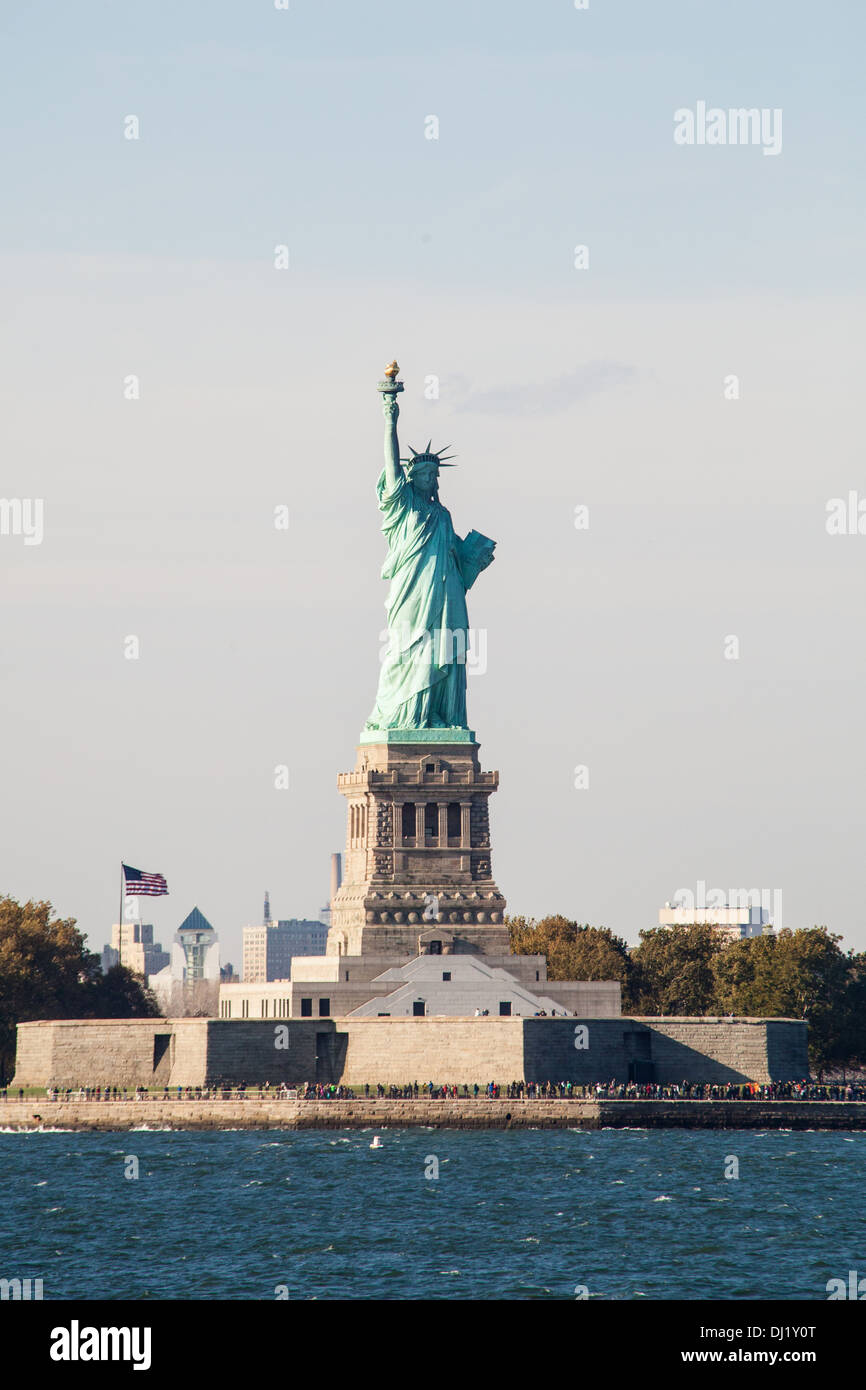 La Statua della Libertà, Liberty Island, New York City, Stati Uniti d'America. Foto Stock
