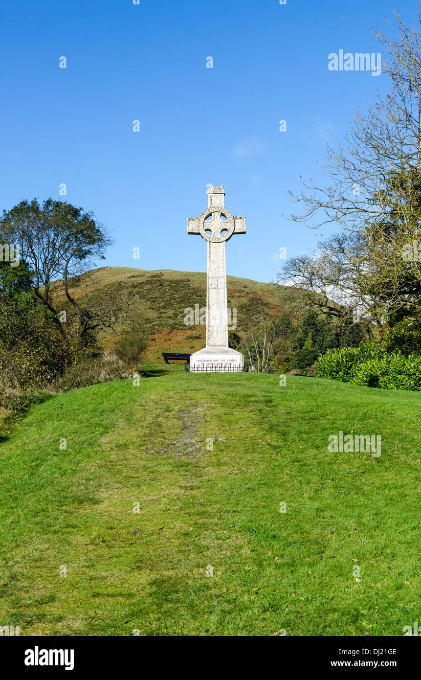 Church Stretton Croce Memoriale di guerra Foto Stock