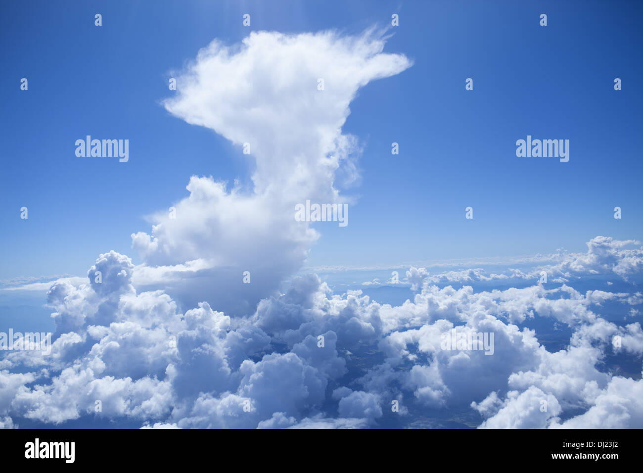 Immagini del cielo da e aereo e da terra nella città di Oaxaca, Messico. Foto Stock