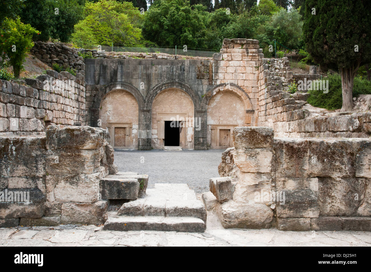 Israele, Beit Shearim, interni di una catacomba. 2-4 secoli CE (il periodo romano). Foto Stock