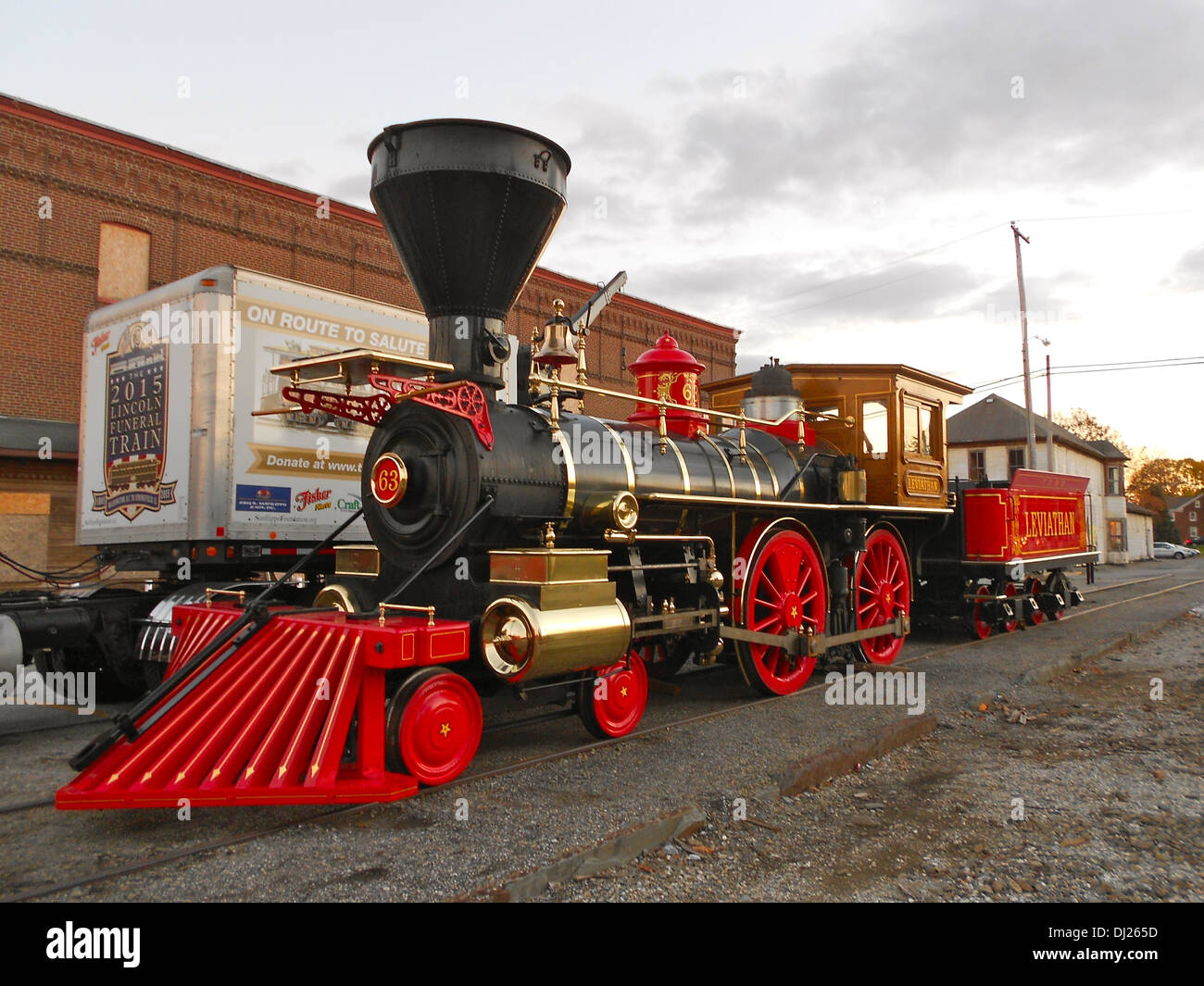 "Leviathan' una replica della locomotiva a vapore che tirato Abraham Lincoln i funerali del treno. Questa è la nuova libertà, Pennsylvania e non credo che la locomotiva era ancora operativo, ma sarà di andare a fare una corsa di prova sul nord della rampa centrale Ro Foto Stock