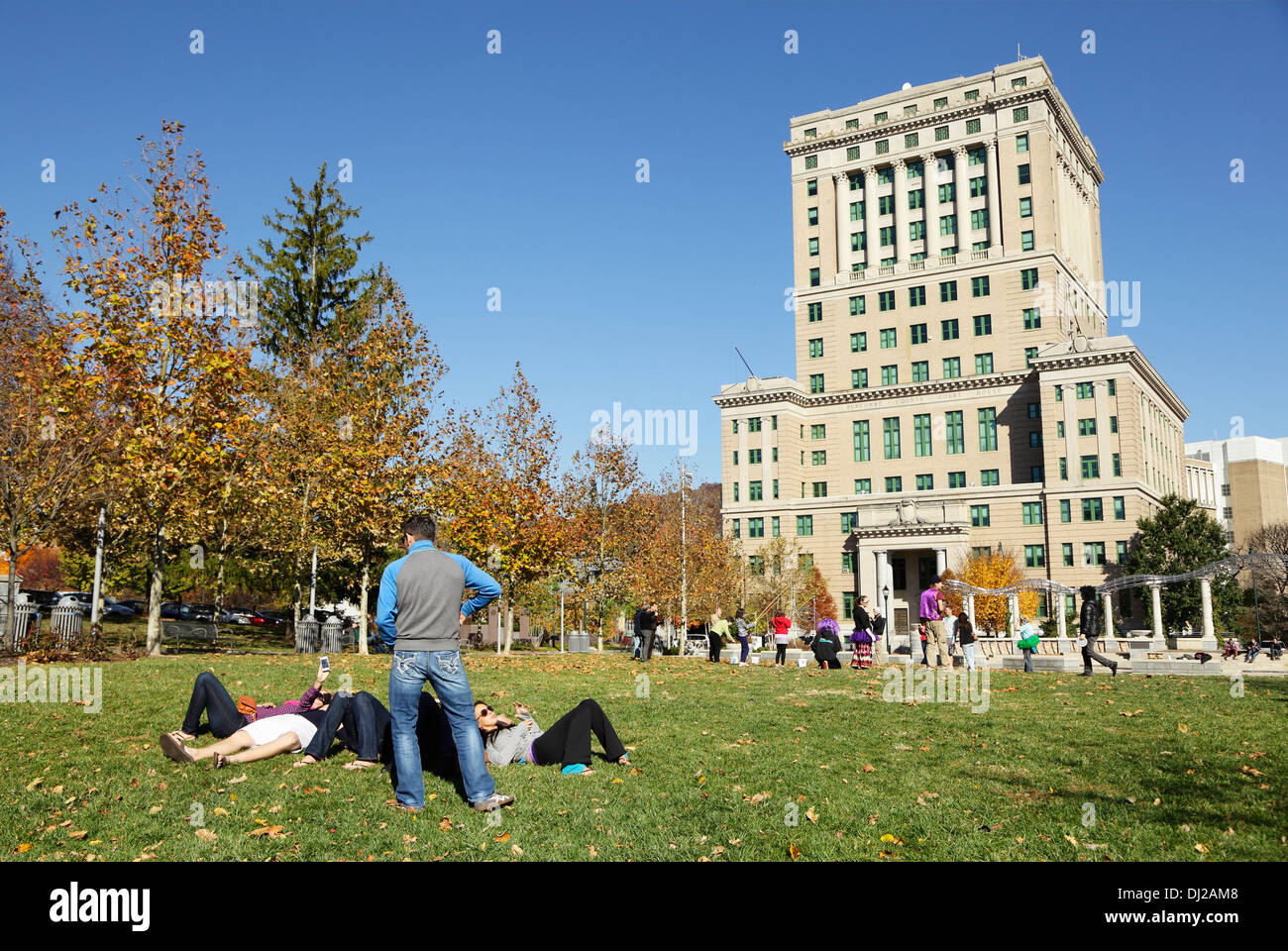 Pack Square Park, Asheville, North Carolina, STATI UNITI D'AMERICA Foto Stock