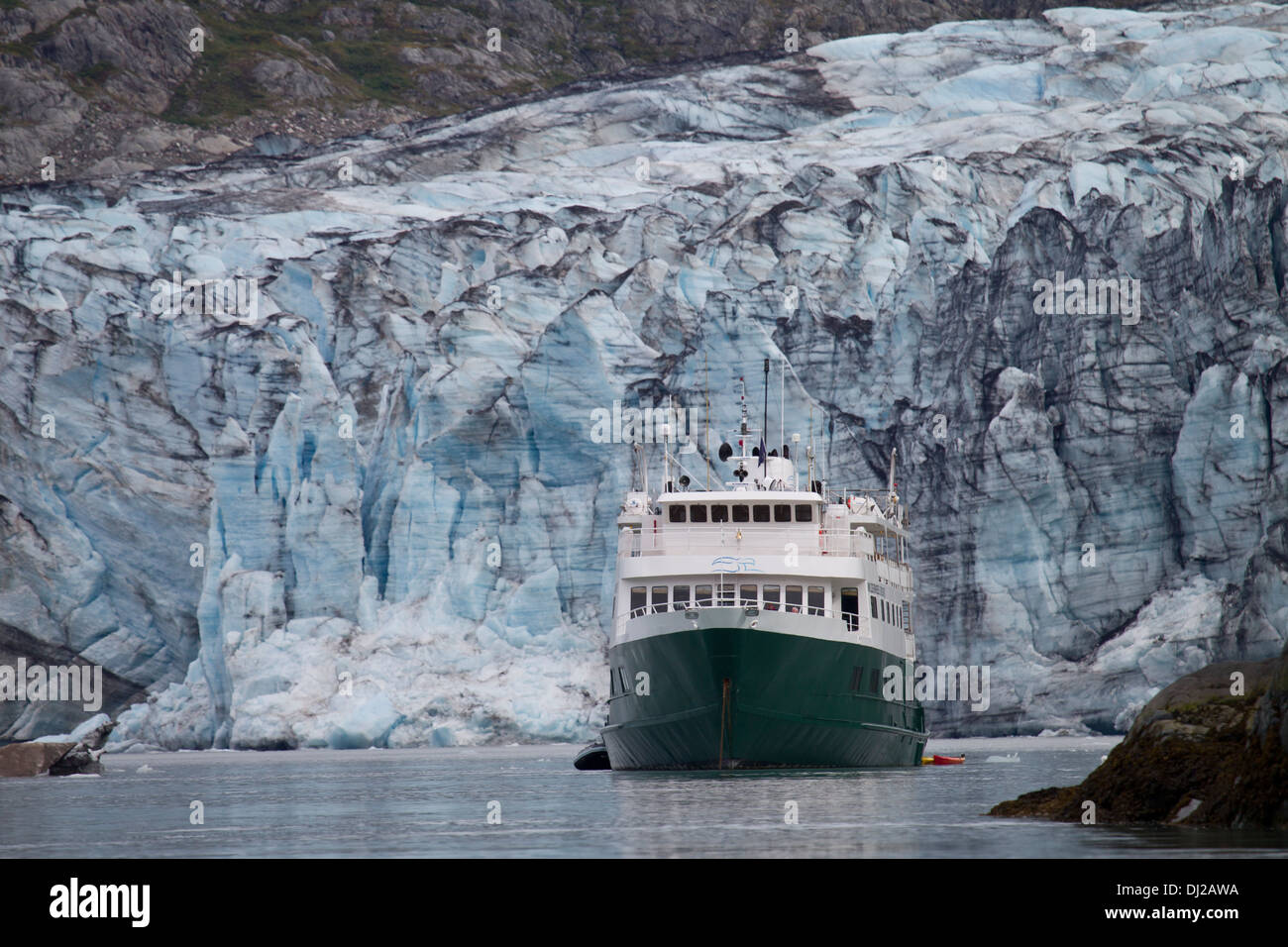 Wilderness Explorer di fronte del ghiacciaio Margerie, Glacier Bay , Alaska Foto Stock