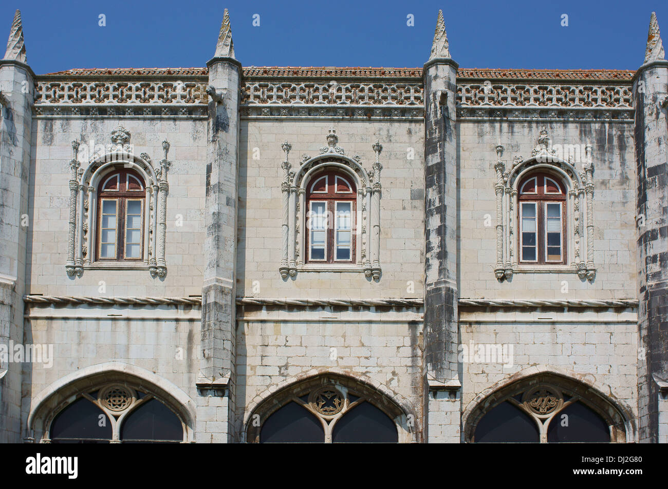 Mosteiro dos Jerónimos Lisbona Lisboa Portogallo manuelino stile architettonico Foto Stock