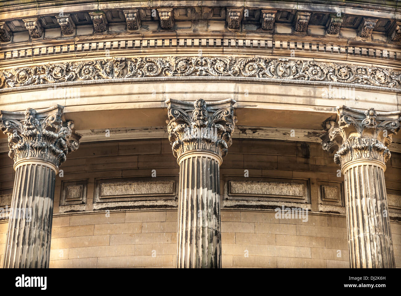 Liverpool Central Library colonna Dettagli. Foto Stock