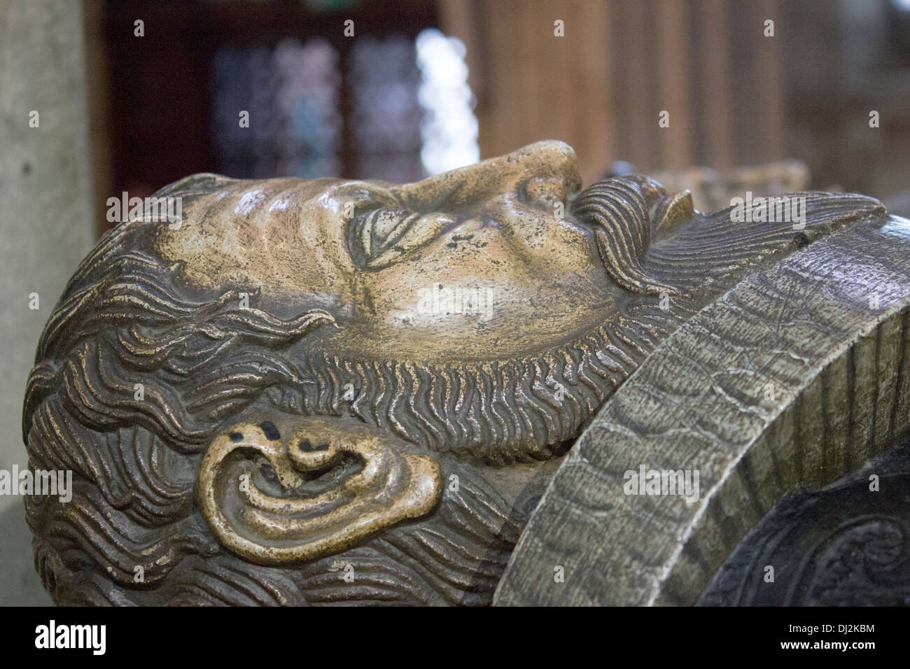 Tomba di Robert Wilde e moglie, cattedrale di Worcester. Morì 72 anni nel 1607, morì l'anno prima. Foto Stock