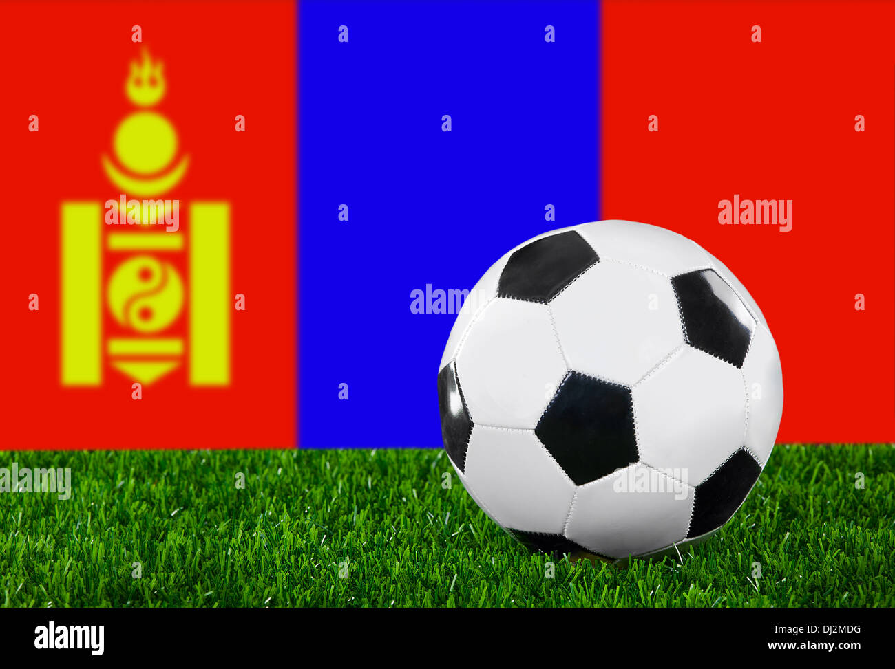 La bandiera della Mongolia Foto Stock