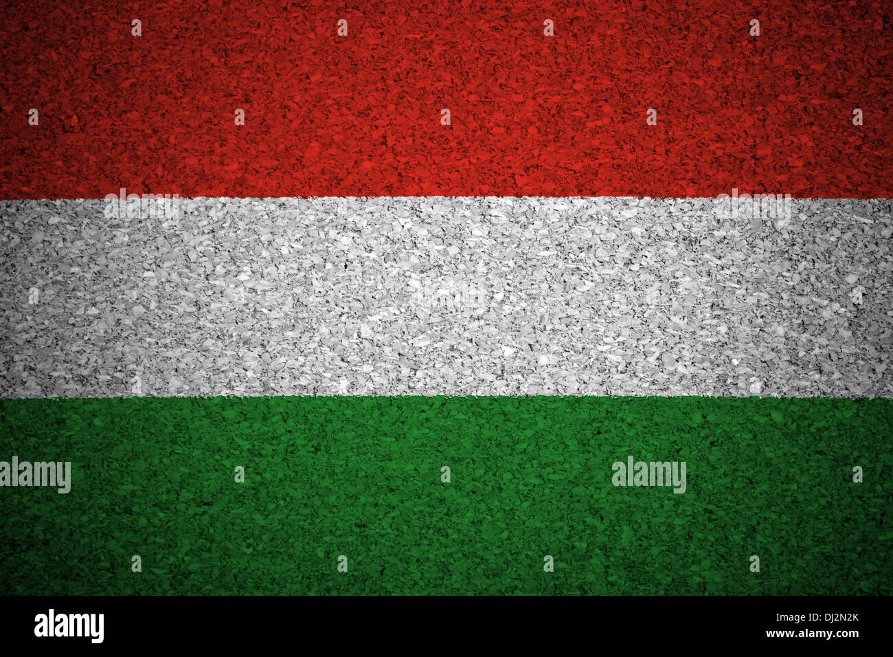 La bandiera ungherese Foto Stock