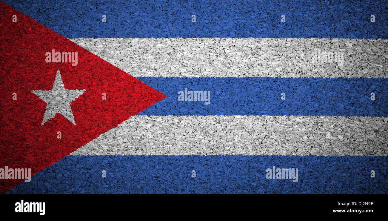 La bandiera cubana Foto Stock