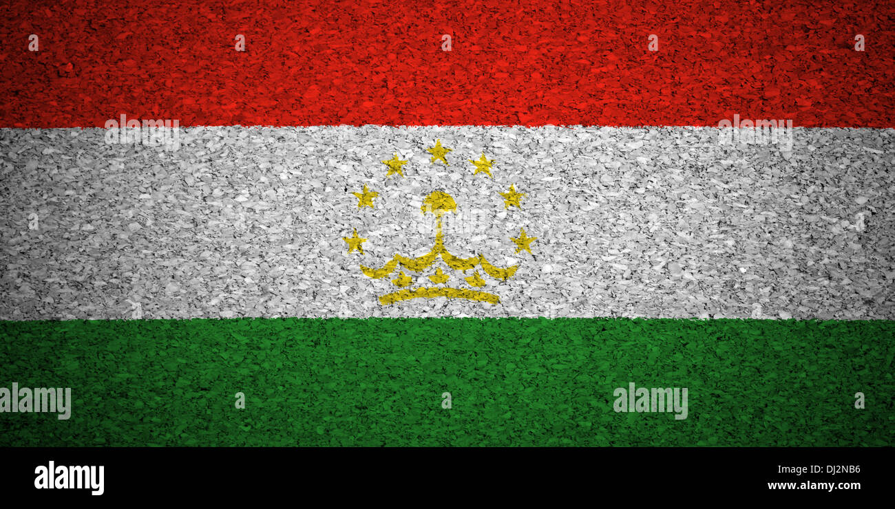 La bandiera di Tajik Foto Stock