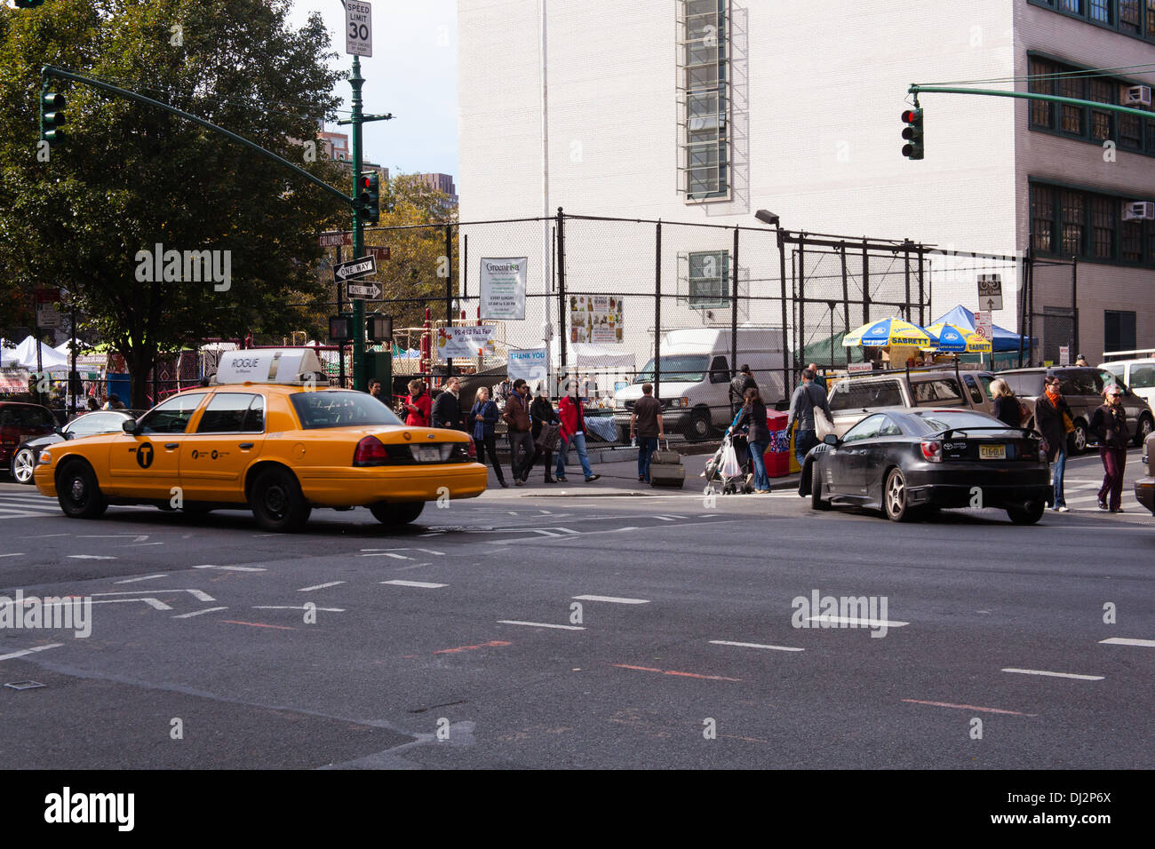 GreenFlea mercatino delle pulci, Upper West Side di Manhattan, New York City, Stati Uniti d'America. Foto Stock