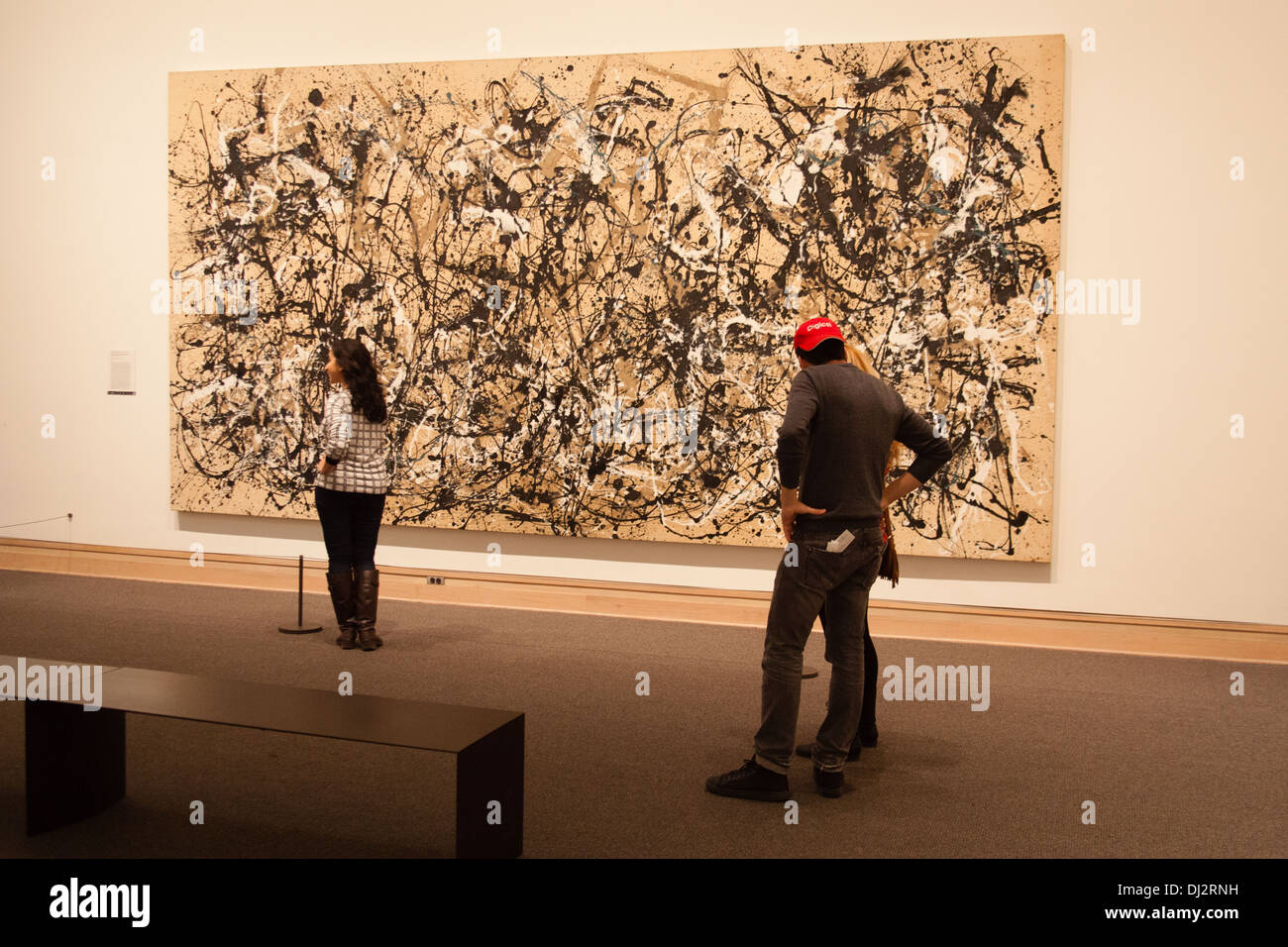 Jackson Pollock, Autunno ritmo (numero 30), il Metropolitan Museum of Art. La città di New York, Stati Uniti d'America. Foto Stock