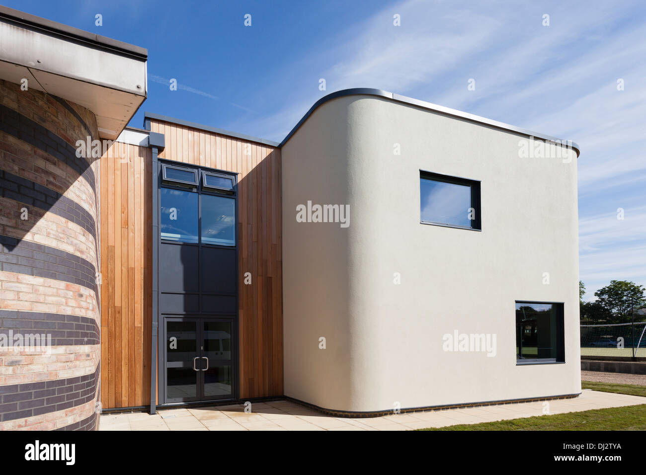 Architettura moderna di scuola esterno. Foto Stock