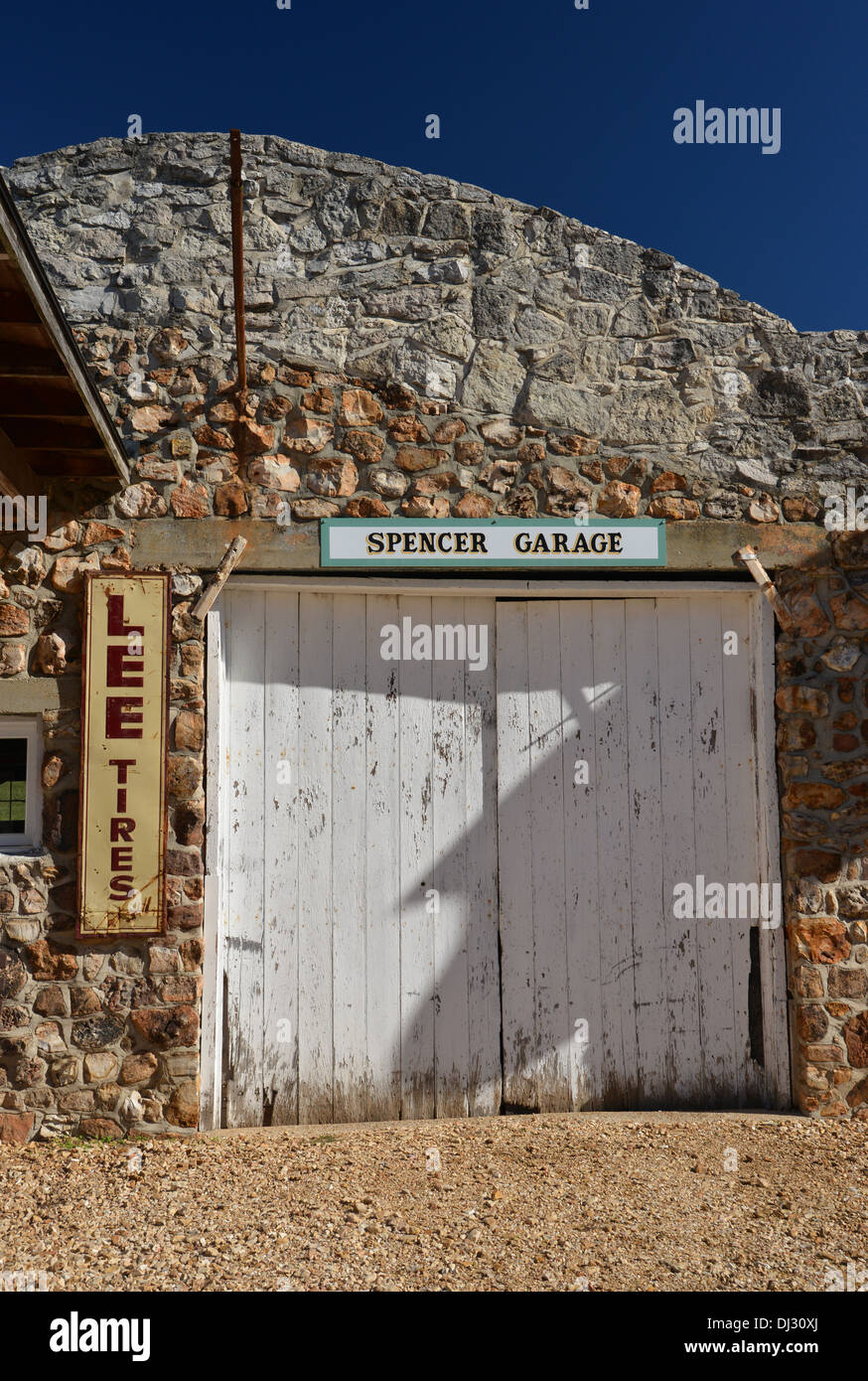 Phillips 66 restaurata stazione di gas, garage e memorizzare in Spencer, Missouri sulla vecchia strada 66 Foto Stock