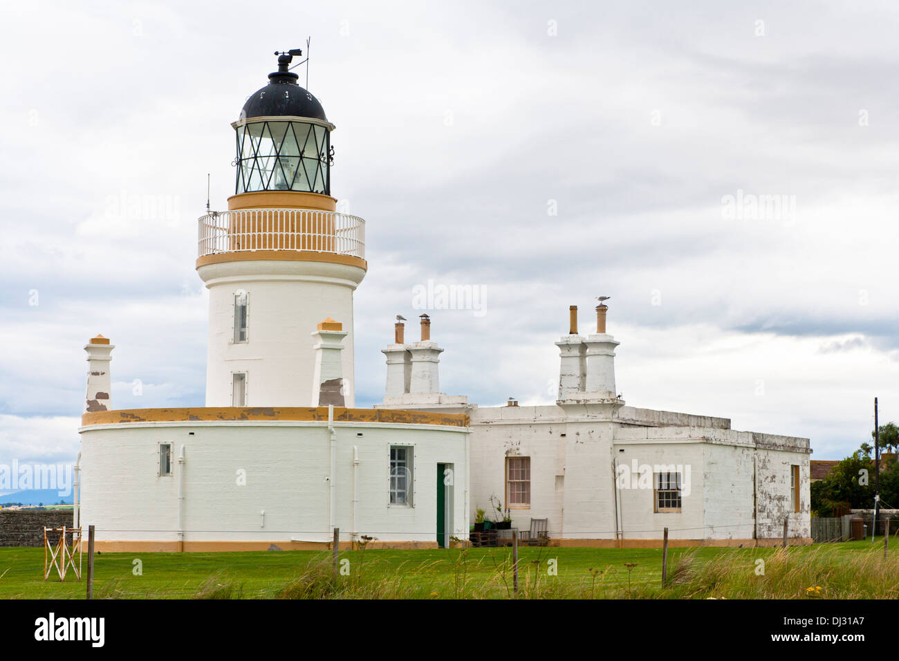 Faro sul Moray Firth a Chanonry punto sulla Black Isle nelle Highlands scozzesi Foto Stock