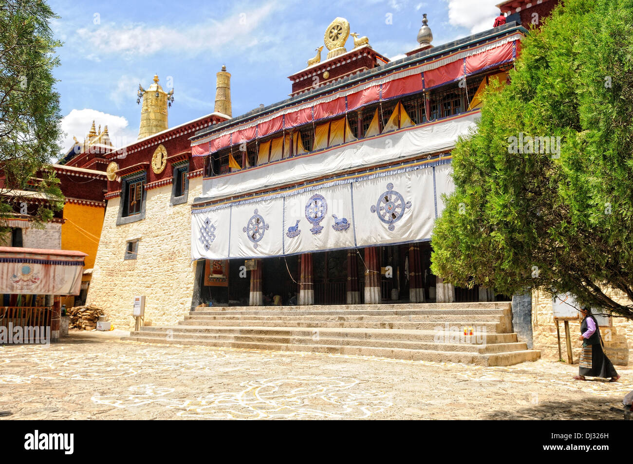 Monastero di Sera a Lhasa il Tibet Foto Stock
