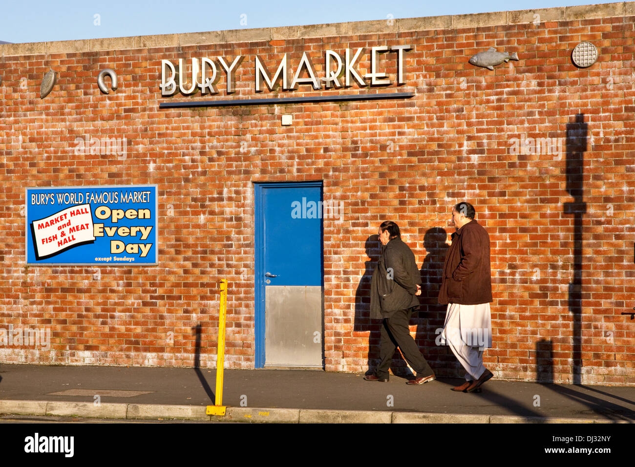 Bury Mercato, Bury, Greater Manchester, Inghilterra, Regno Unito Foto Stock