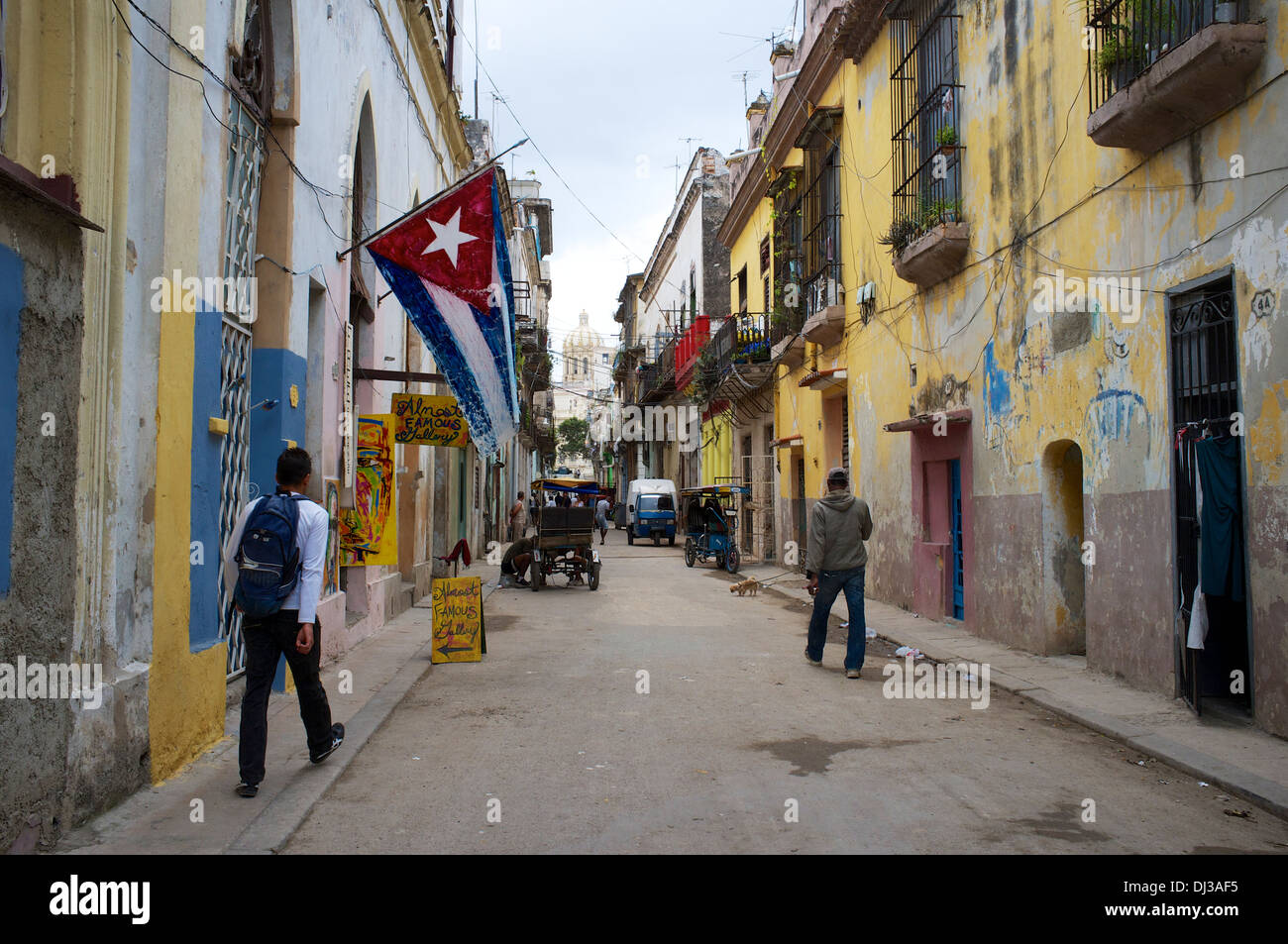 Scena di strada, Old Havana, Cuba Foto Stock