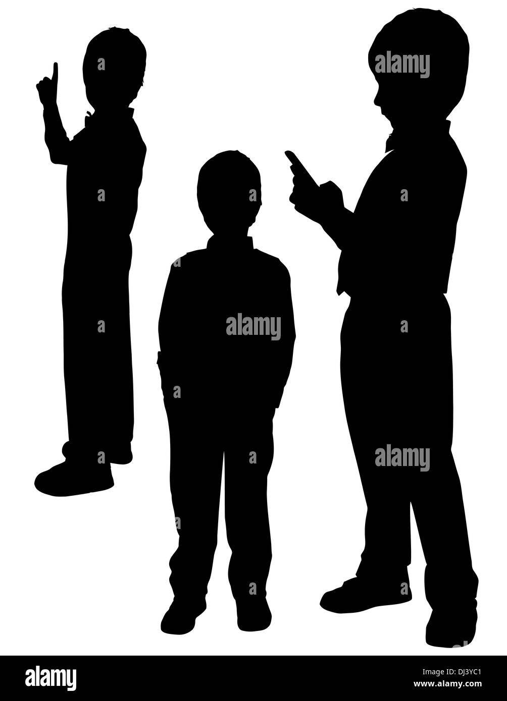 Silhouette di un uomo in smoking Foto Stock