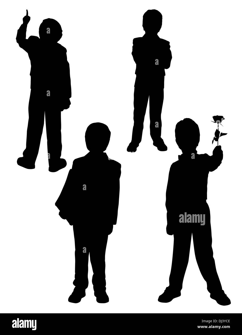 Silhouette di un uomo in smoking Foto Stock