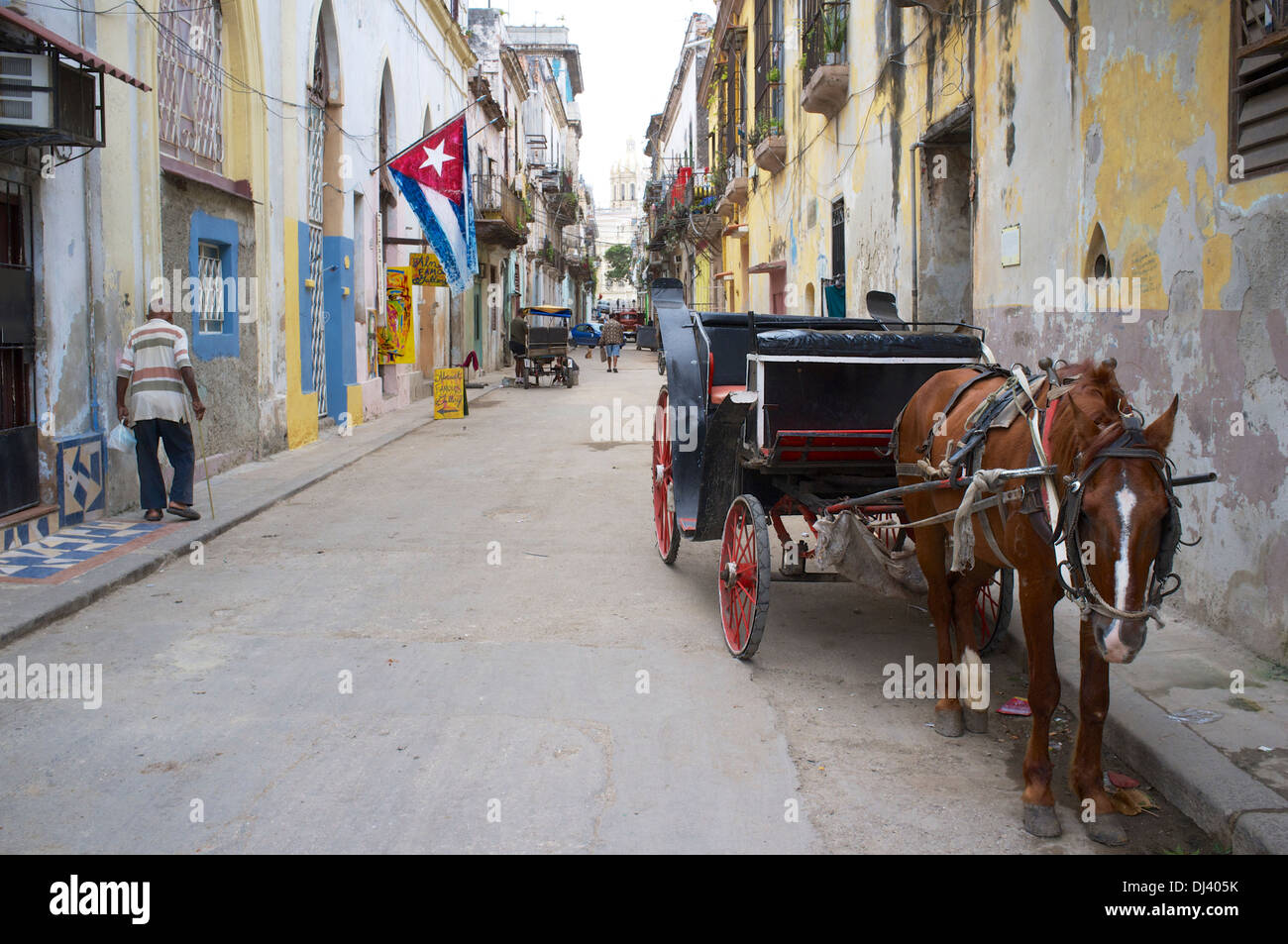 Scena di strada, Old Havana, Cuba Foto Stock