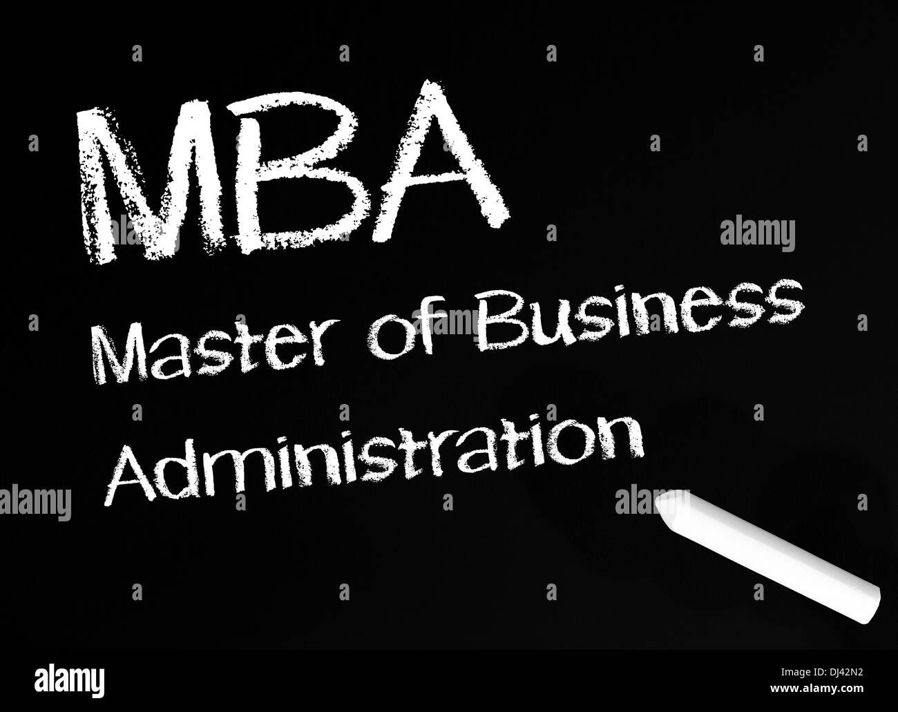 MBA - Master in Business Administration Foto Stock