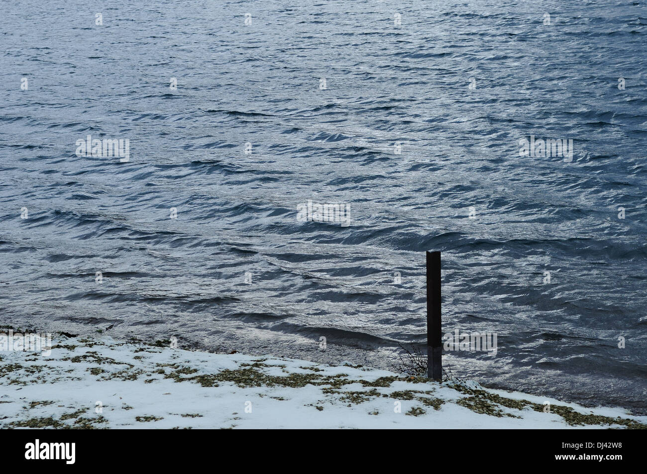 Sulla spiaggia in inverno Foto Stock