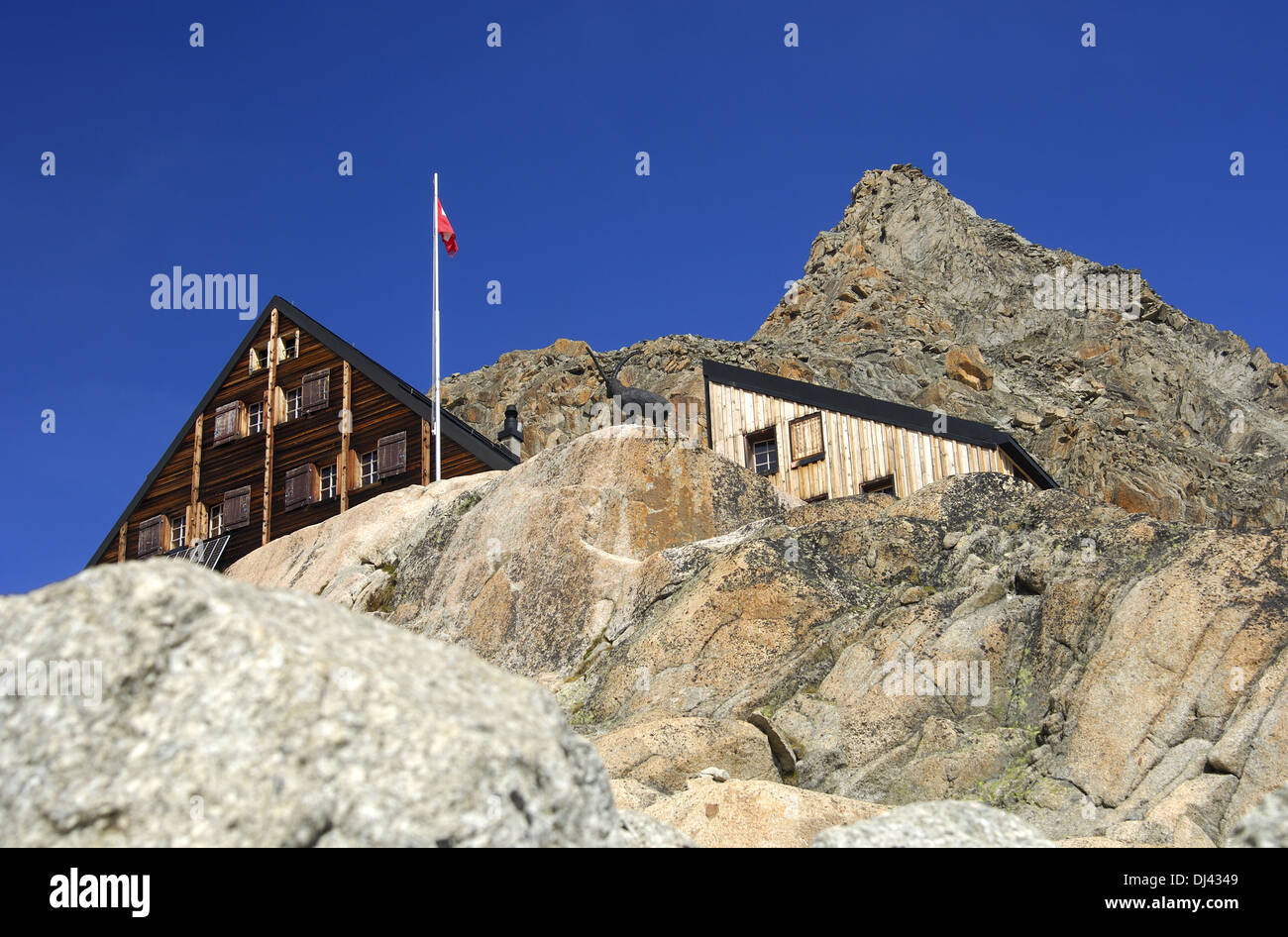 Orny rifugio di montagna, Vallese, Svizzera Foto Stock