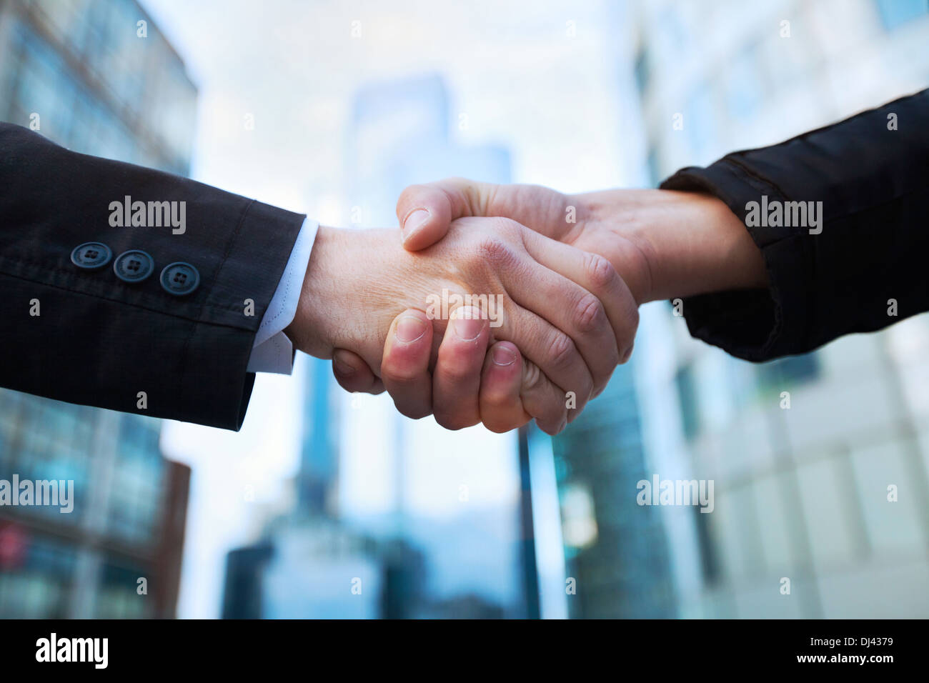 stretta di mano Foto Stock