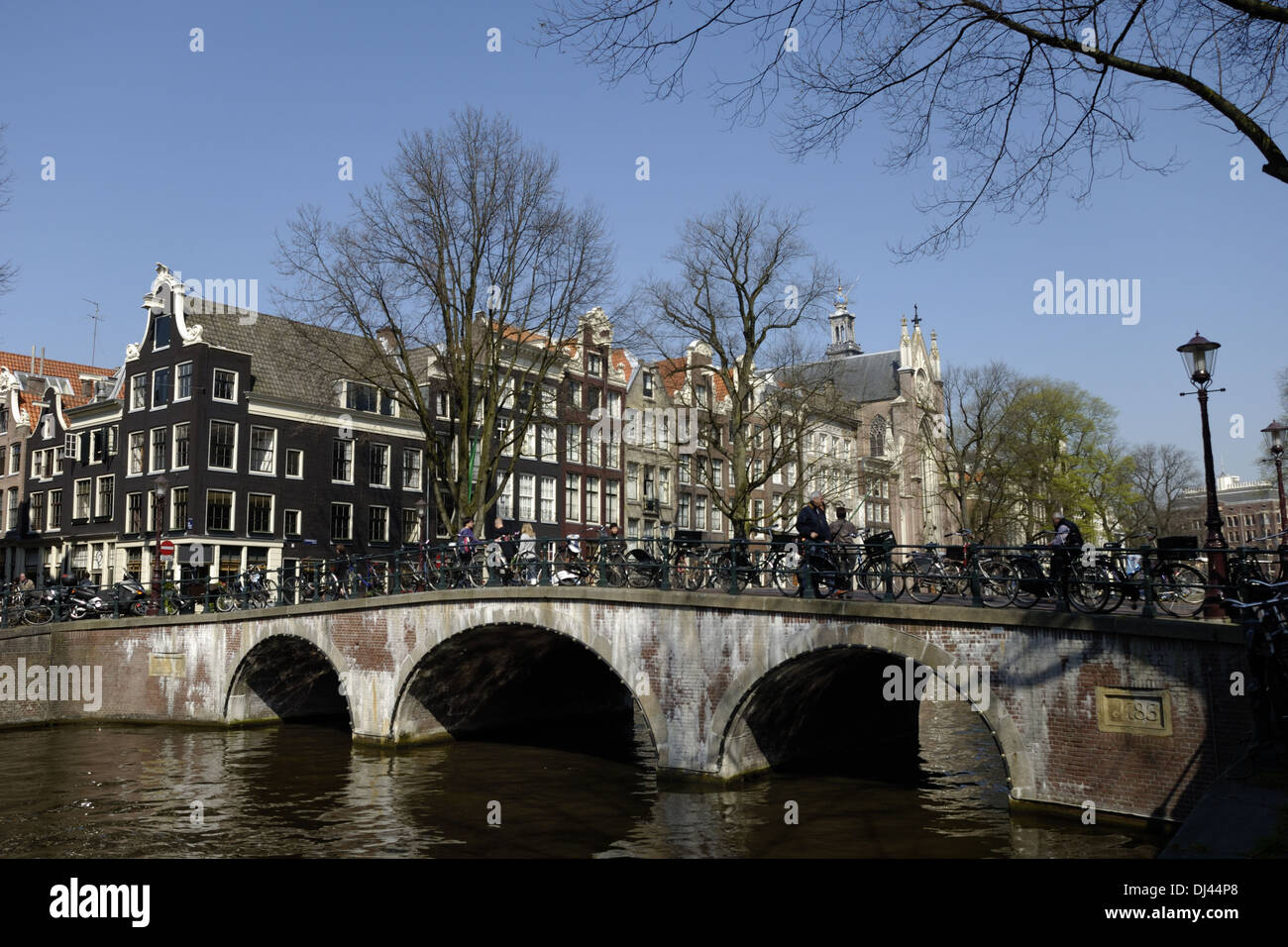 Ponte sul Keizersgracht in Amsterdam Foto Stock