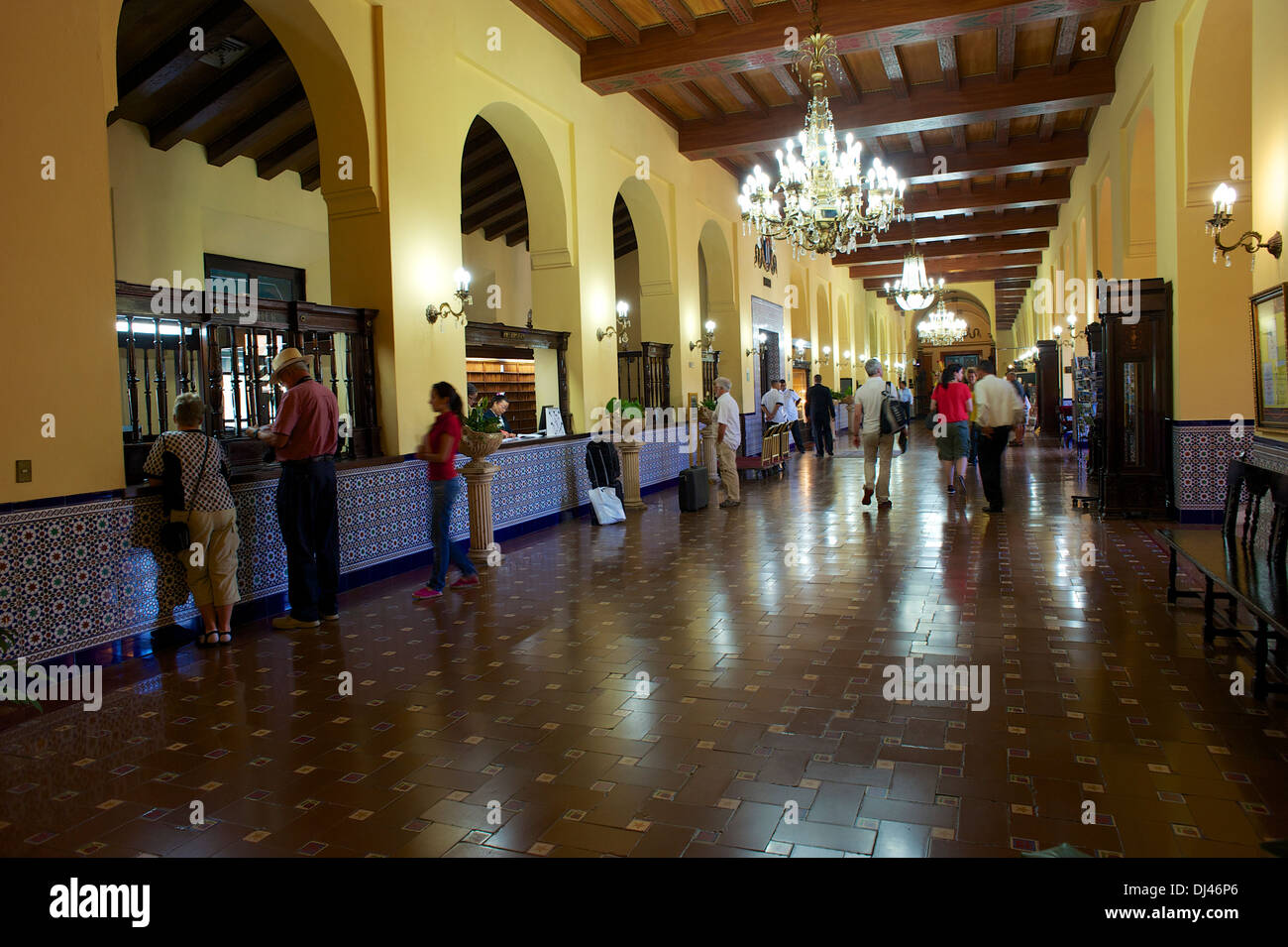 La lobby, l'Hotel Nacional, Havana, Cuba Foto Stock