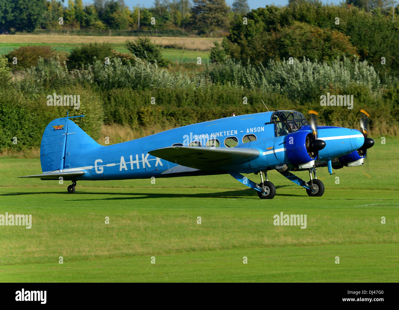 Avro diciannove Anson dalla collezione Shuttleworth.Ottobre battenti giorno,Biggleswade 2013 Foto Stock