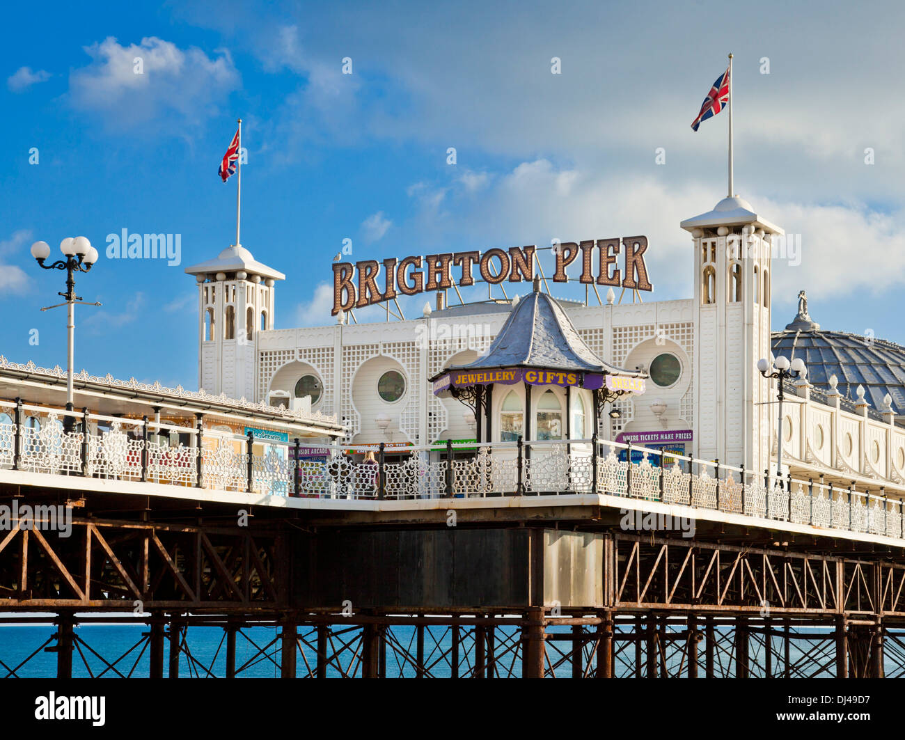 Al molo di Brighton Brighton Palace Pier Brighton West Sussex England Regno unito Gb eu europe Foto Stock