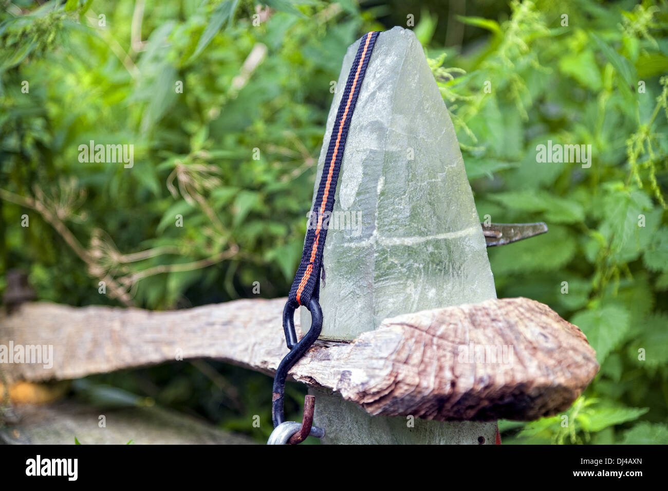 ascia di vetro Foto Stock