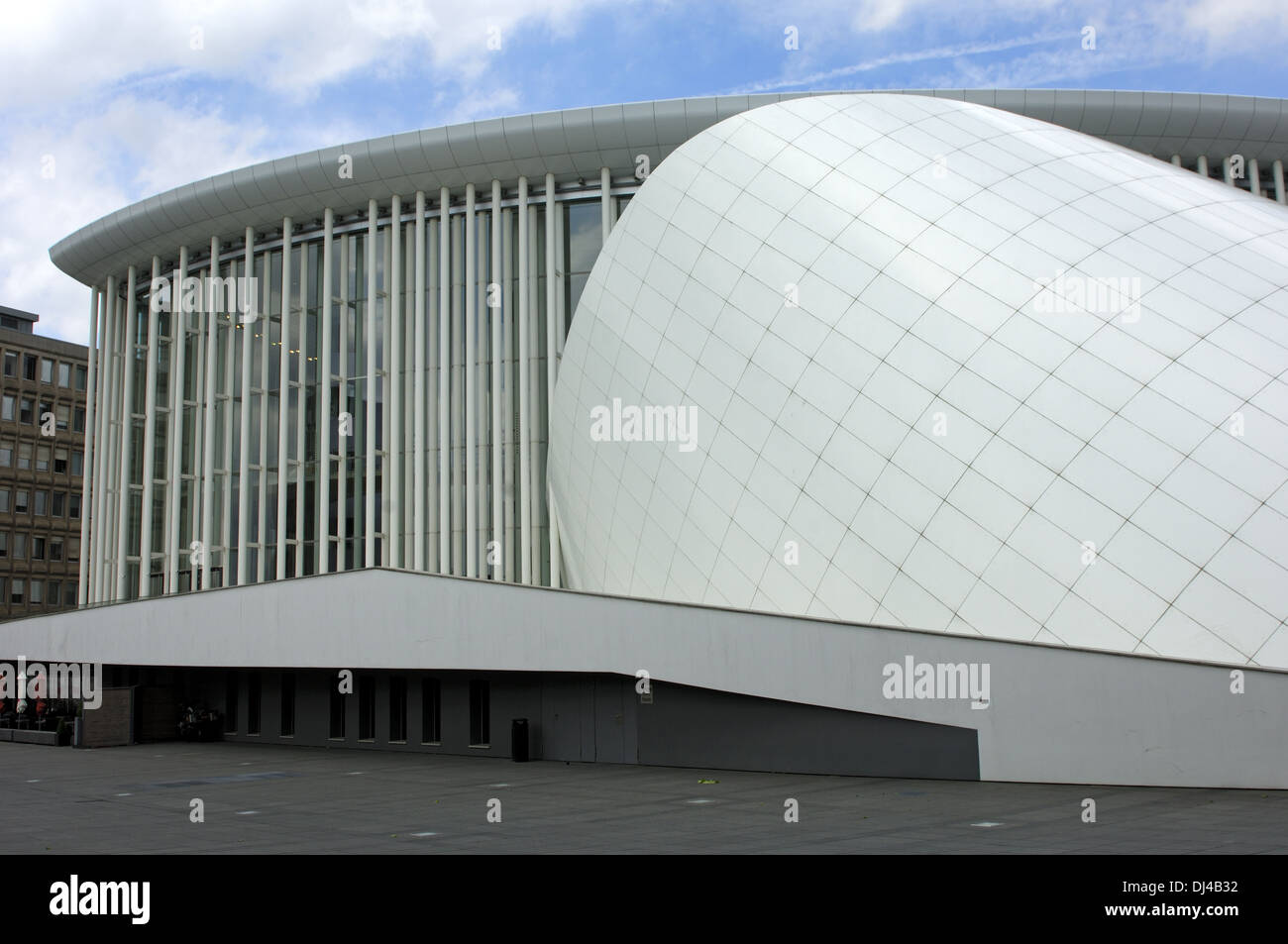 Dettagli architettonici, Philharmonie Luxembourg Foto Stock