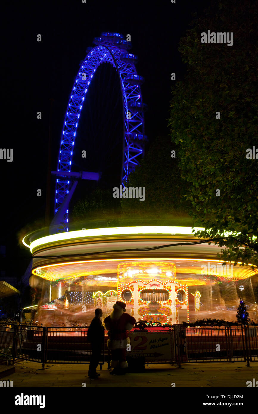 Mercato di Natale, Southbank, Londra, Inghilterra Foto Stock