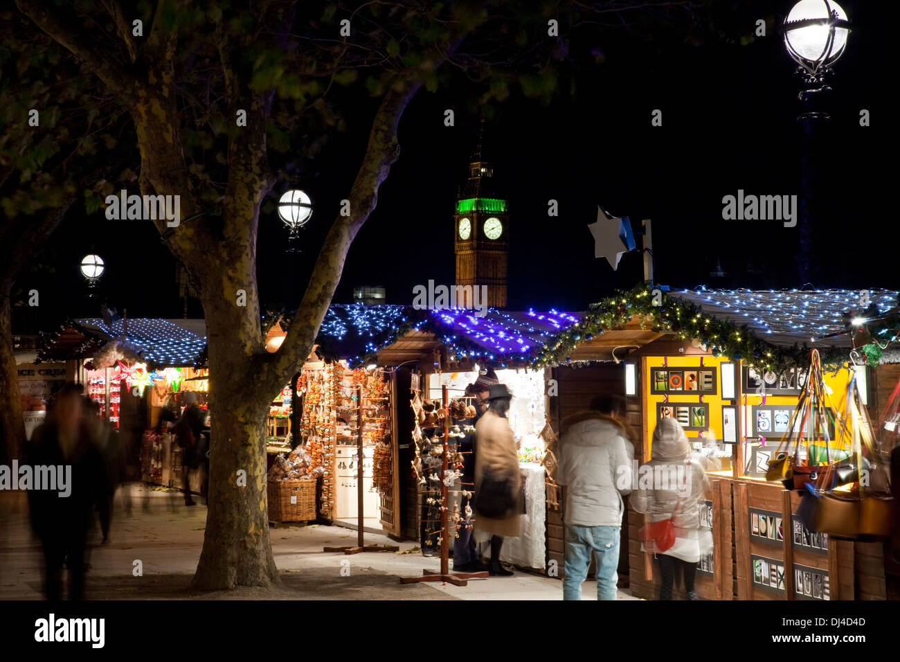 Mercato di Natale, Southbank, Londra, Inghilterra Foto Stock