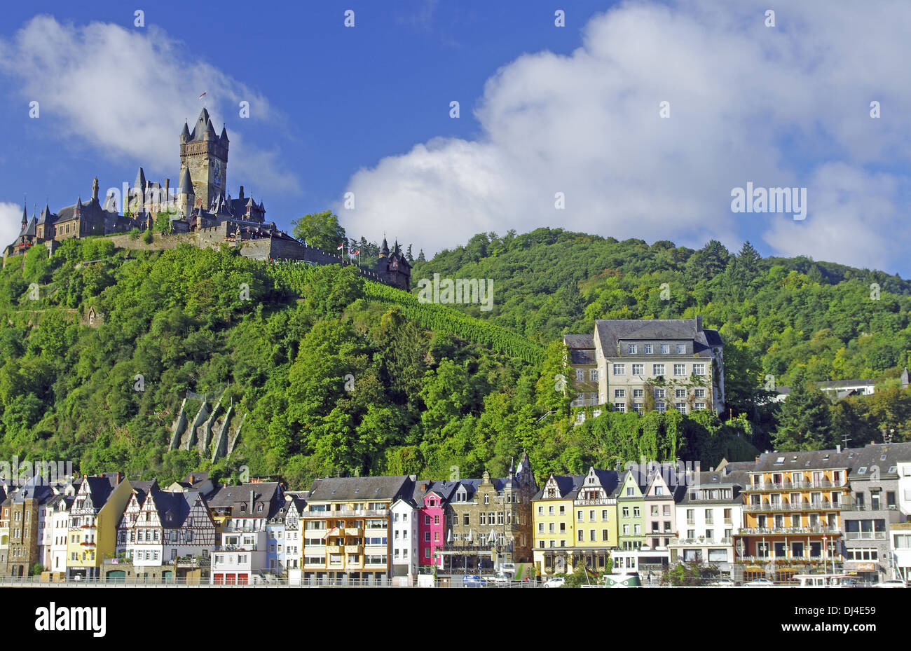 Castello Di Cochem, Fiume Della Mosella, Germania Fotografia Stock Castello Di Cochem Fiume Della Mosella Germania Image22631882