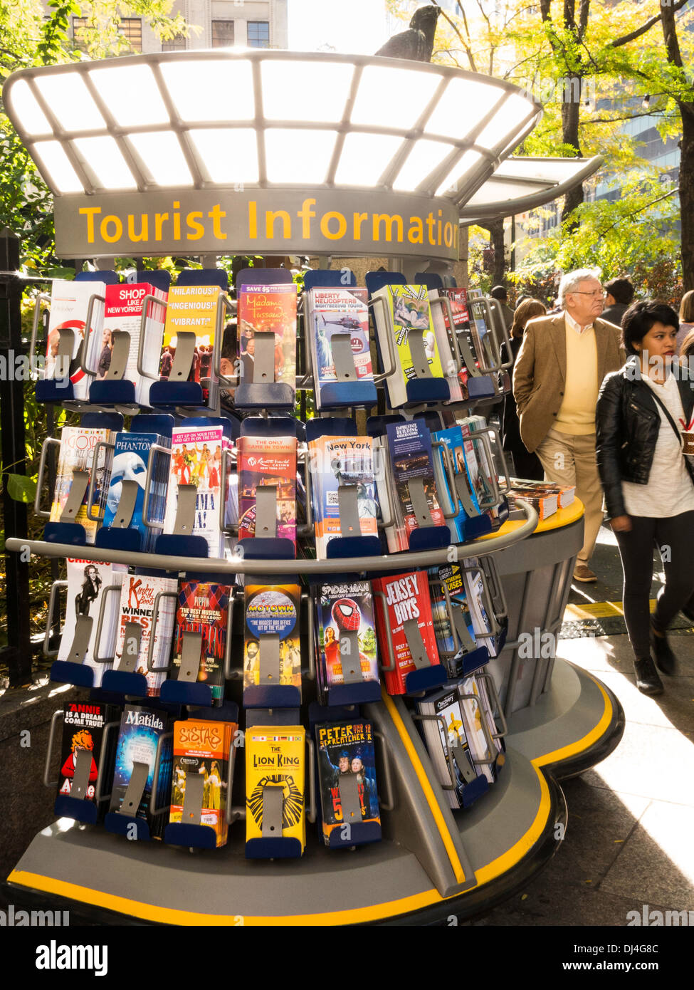 Informazioni turistiche in Kiosk Greeley Square NYC Foto Stock