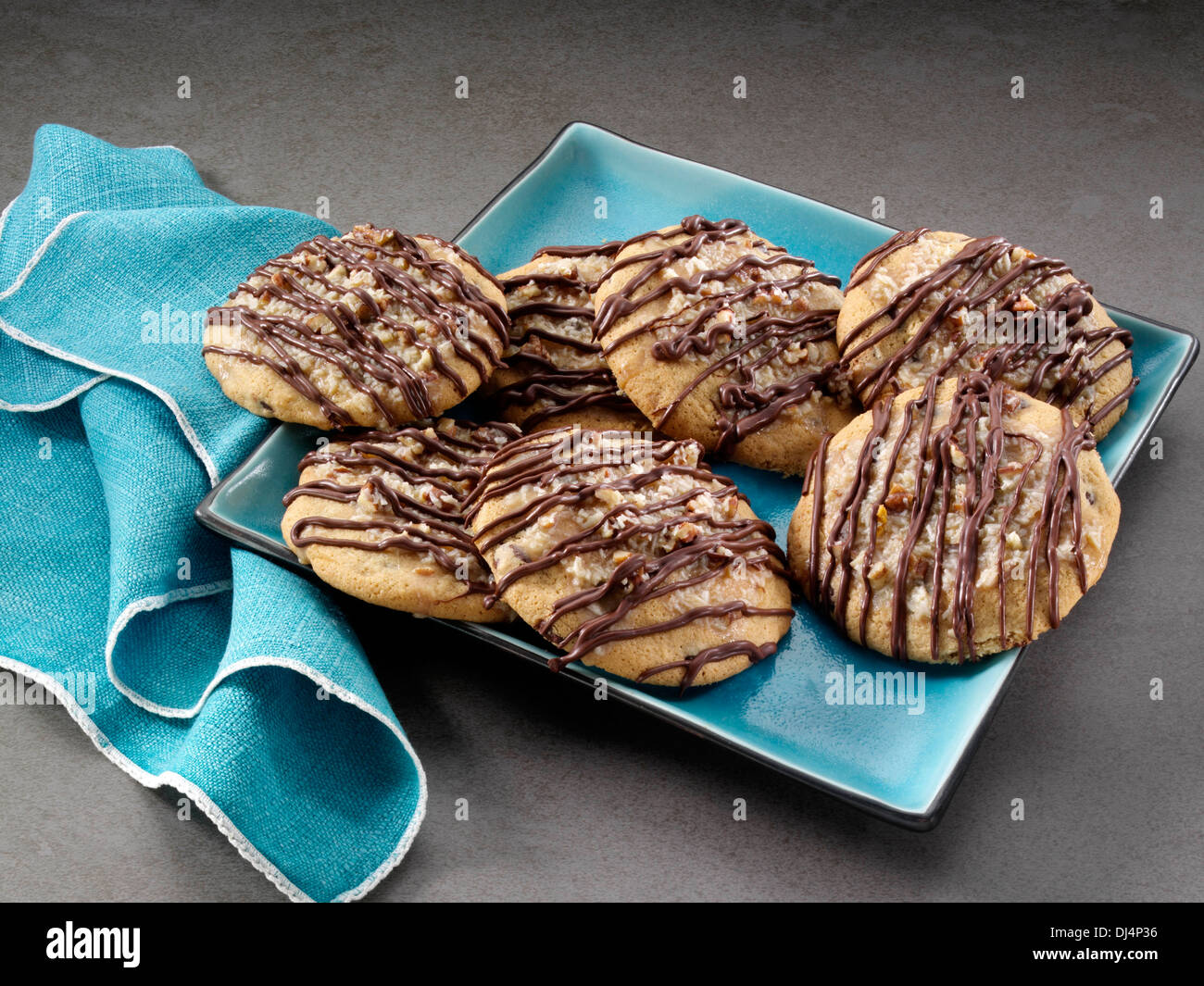 Tedesco biscotti al cioccolato home la cottura snack dolci Foto Stock