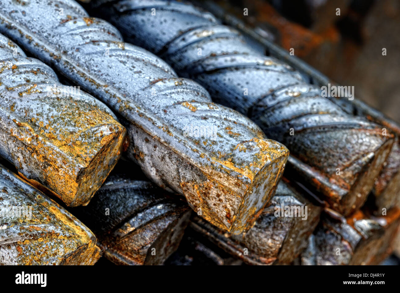 Tondo per cemento armato fine Foto Stock