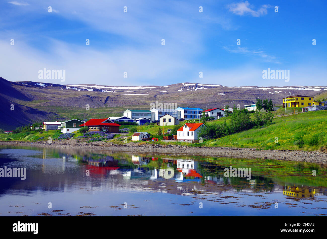 Gloriosa Mattina in westfjords Foto Stock