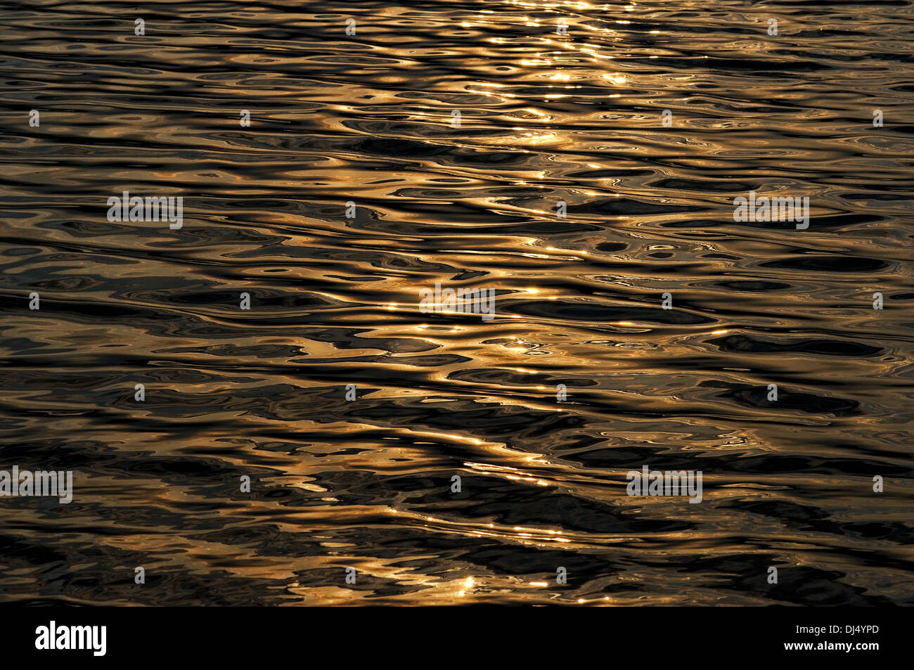 Golden sunshine texture acqua Foto Stock
