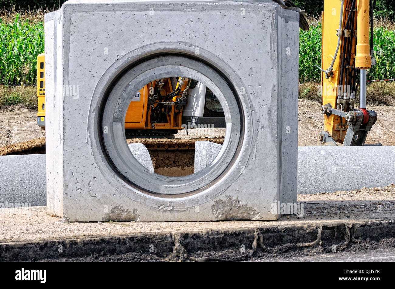 Costruzione di fognature Foto Stock
