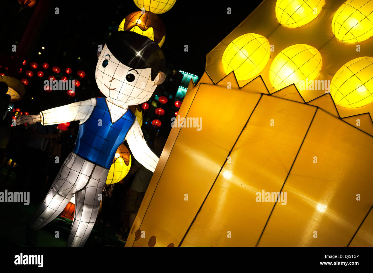 Lanterna wonderland 2013, FESTIVAL DI METÀ AUTUNNO di hong kong Foto Stock